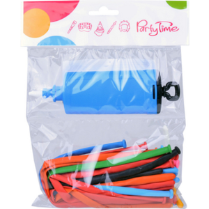 Balony modelinowe z pompką 20 sztuk