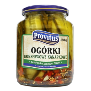 Ogórki konserwowe kanapkowe Provitus 680G