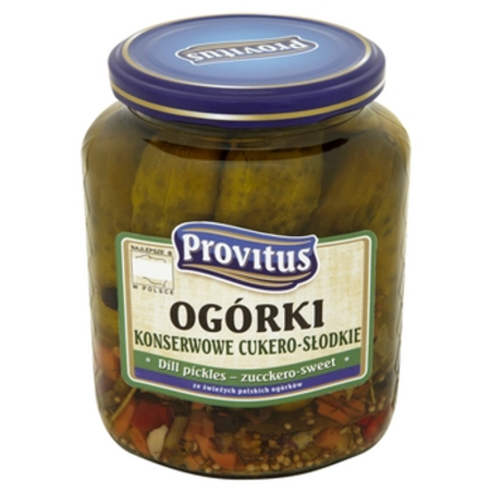 Ogórki konserwowe Cukero-słodkie Provitus 640G