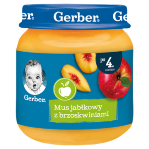 Gerber Deserek Mus jabłkowy z brzoskwiniami po 4 miesiącu 125 g