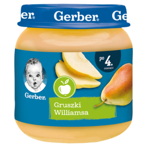 Gerber Deserek Gruszki Williamsa po 4 miesiącu 125 g
