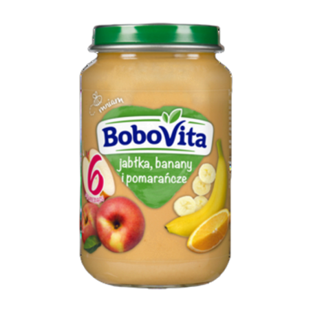 BoboVita Jabłka banany i pomarańcze po 6 miesiącu 190 g