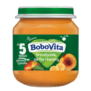 BoboVita Deserek Brzoskwinie jabłka i banany po 5 miesiącu 125g