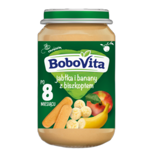 BoboVita Deserek Jabłka i banany z biszkoptem po 8 miesiącu 190g