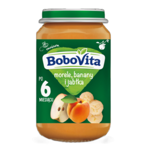 BoboVita Deserek Morele, banany i jabłka po 6 miesiącu 190g
