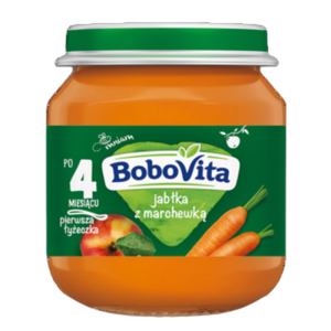 BoboVita Deserek Jabłka z marchewką po 4 miesiącu 125g