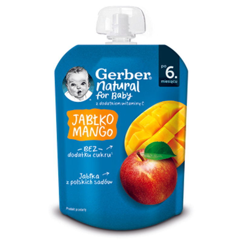 Gerber Deserek w tubce jabłko mango po 6 miesiącu 80g