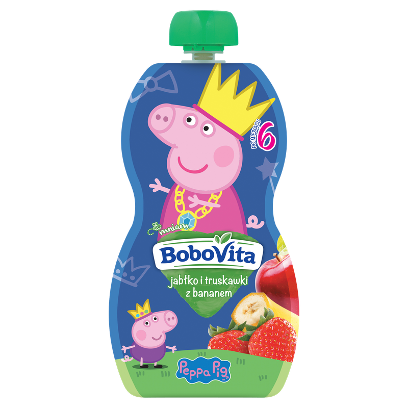 BoboVita Mus jabłko i truskawki z bananem po 6 miesiącu 100g