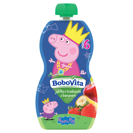 BoboVita Mus jabłko i truskawki z bananem po 6 miesiącu 100g