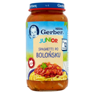 Gerber Junior Obiadek spaghetti po bolońsku po 12 miesiącu 250 g