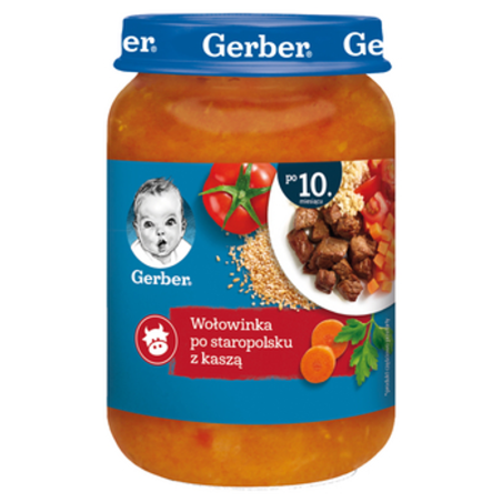Gerber Wołowinka po staropolsku z kaszą po 10 miesiącu 190 g