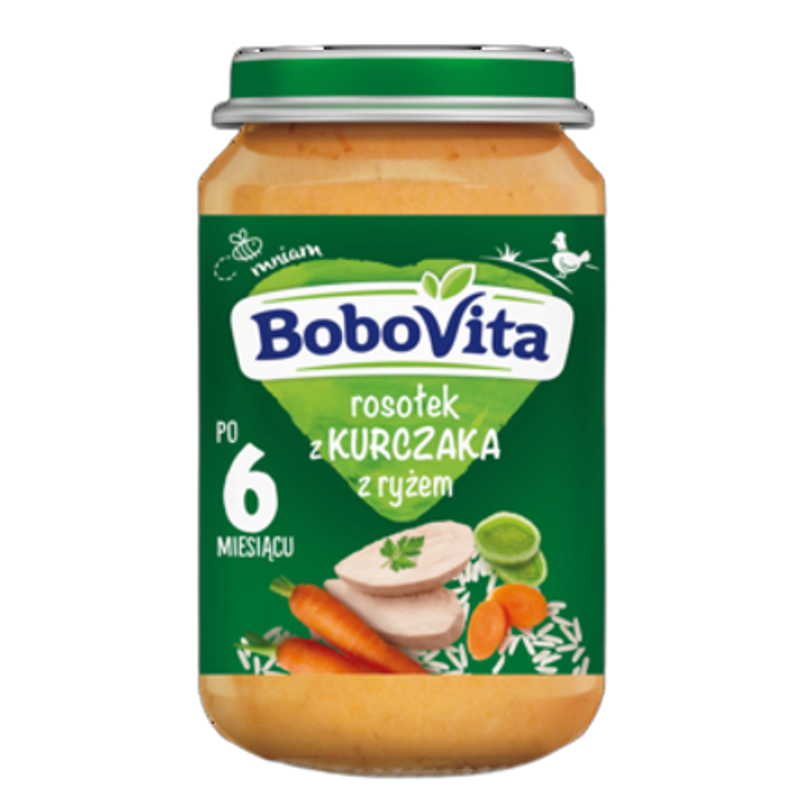 BoboVita Rosołek z kurczaka z ryżem po 6 miesiącu 190 g