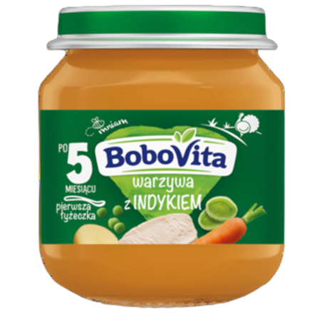 BoboVita Obiadek Warzywa z indykiem po 5 miesiącu 125g