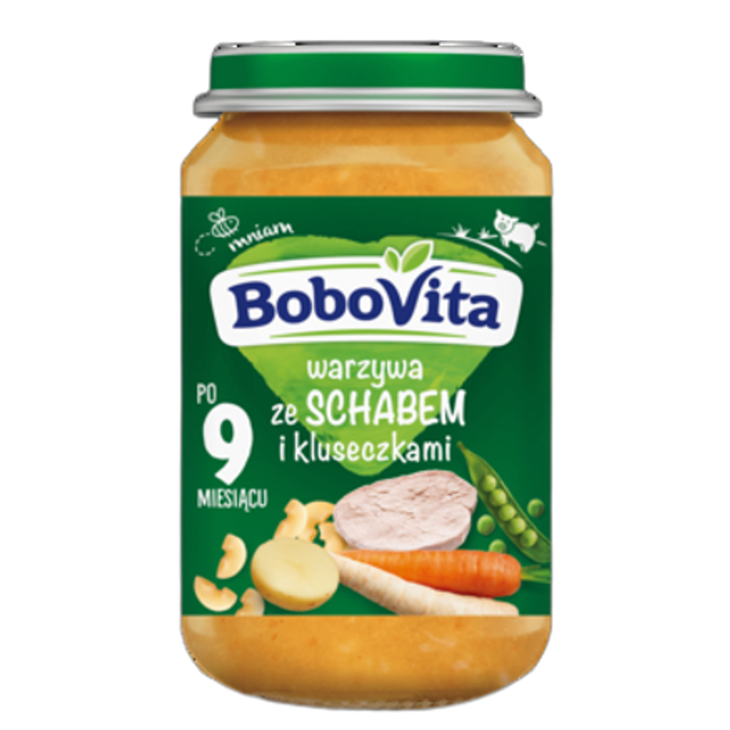BoboVita Warzywa ze schabem i kluseczkami po 9 miesiącu 190 g