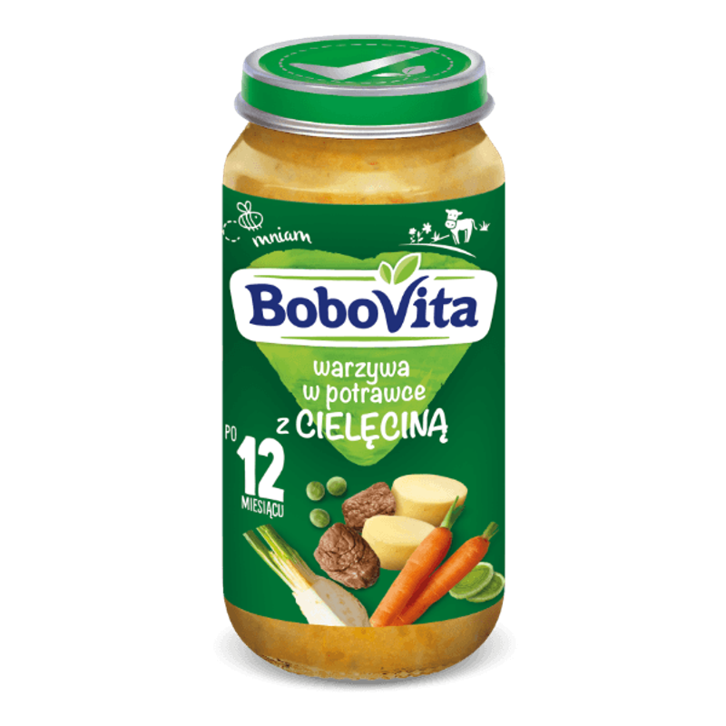 BoboVita Warzywa w potrawce z cielęciną po 12 miesiącu 250 g