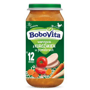 BoboVita Warzywa z kurczakiem w pomidorach po 12. miesiącu 250 g