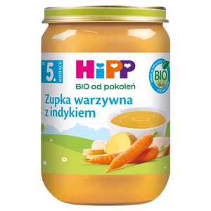 HiPP BIO od pokoleń, Zupka warzywna z indykiem, po 5. m-cu, 190 g