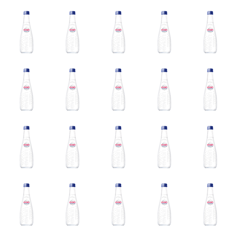 EVIAN woda mineralna gazowana szkło 330ml X20
