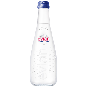 EVIAN woda mineralna gazowana szkło 330ml X20