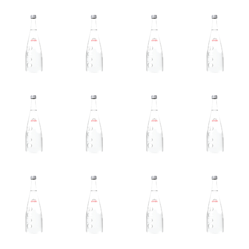 EVIAN woda mineralna, szkło 750ml X12