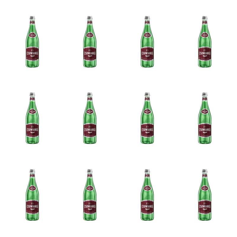 woda mineralna CISOWIANKA silnie gazowana, szkło 700ml X12
