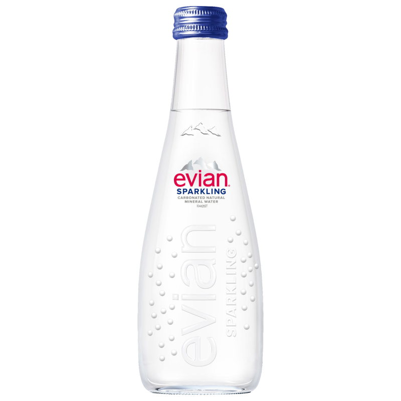 EVIAN woda mineralna gazowana szkło 330ml