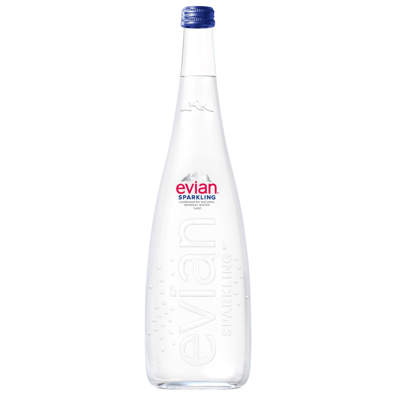 EVIAN woda mineralna gazowana szkło 750ml