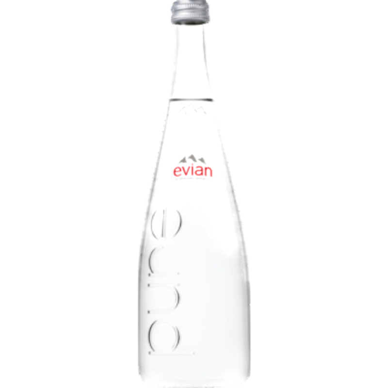 EVIAN woda mineralna, szkło 750ml