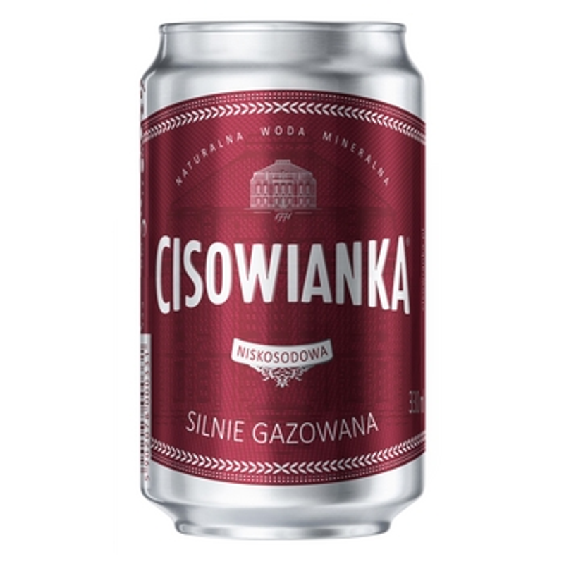 woda mineralna Cisowianka silnie gazowana 0,33L