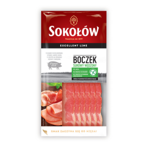 Boczek surowy wędzony plastry 100 g Sokołów