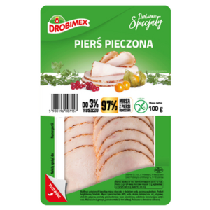 Pierś pieczona plastry 100 g Drobimex