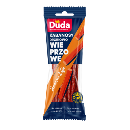 Kabanosy drobiowo-wieprzowe 95g Duda