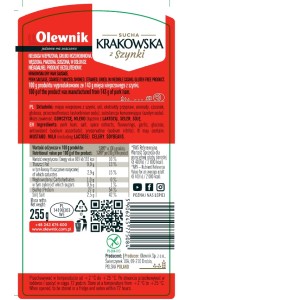 Sucha krakowska z szynki 255 g Olewnik
