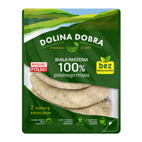 Biała parzona 100% polskiego mięsa 375 g Dolina Dobra