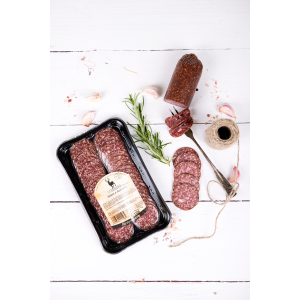 Salami z jelenia 120 g plasterki Las Huberta