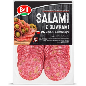 Salami z oliwkami plastry 80 g Bell