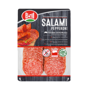 Salami dojrzewające pepperoni plastry 100 g Bell