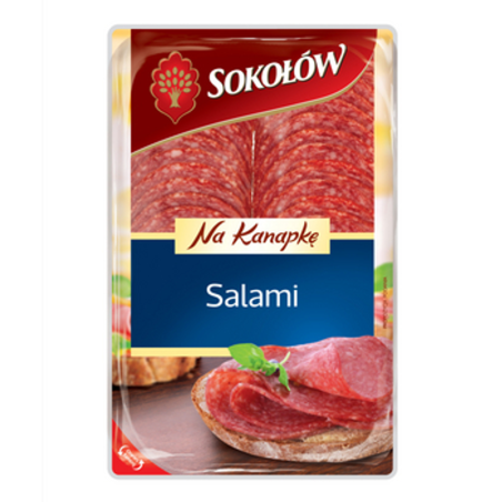 Salami na kanapkę plastry 100 g Sokołów