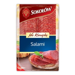 Salami na kanapkę plastry 100 g Sokołów