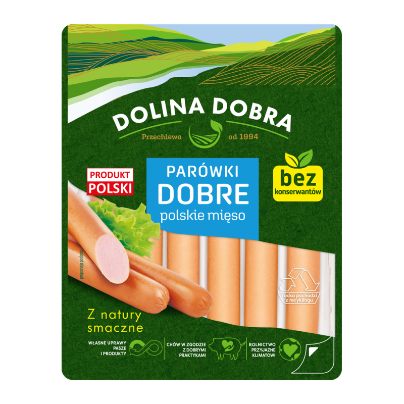 Parówki dobre polskie mięso 200g Dolina Dobra