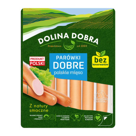 Parówki dobre polskie mięso 200g Dolina Dobra