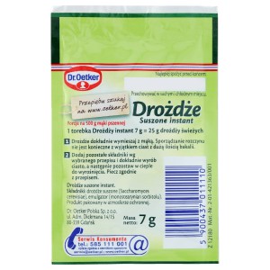 Dr. Oetker Drożdże instant 7g X60