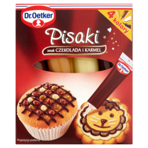 Dr. Oetker Pisaki smak czekolada i karmel 76 g (4 tubki)