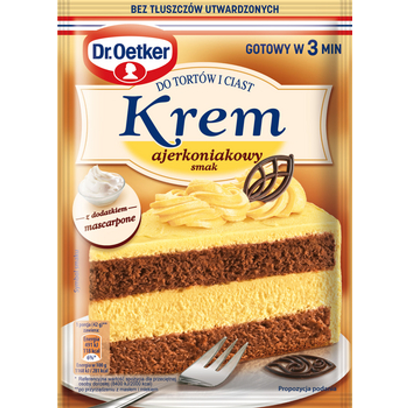 Dr. Oetker Krem do tortów i ciast smak ajerkoniakowy 105 g