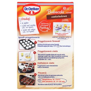 Dr. Oetker Babeczki czekoladowe ze skórką pomarańczy 335g