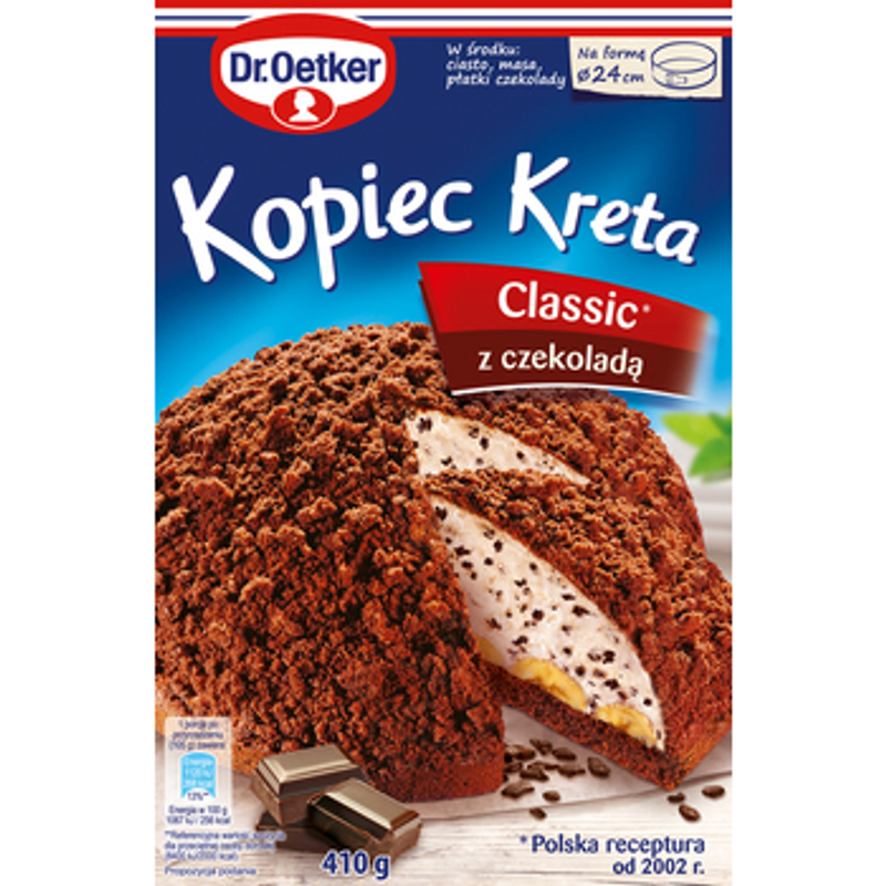 Dr. Oetker Kopiec Kreta Oryginalny z czekoladą Ciasto 410 g