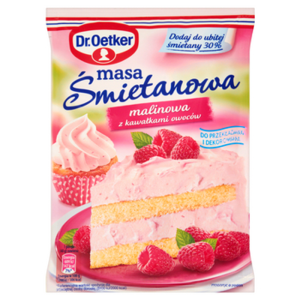 Dr. Oetker Masa śmietanowa o smaku malinowym 86 g