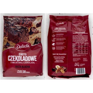 Duża Blacha Ciasto czekoladowe 670g Delecta