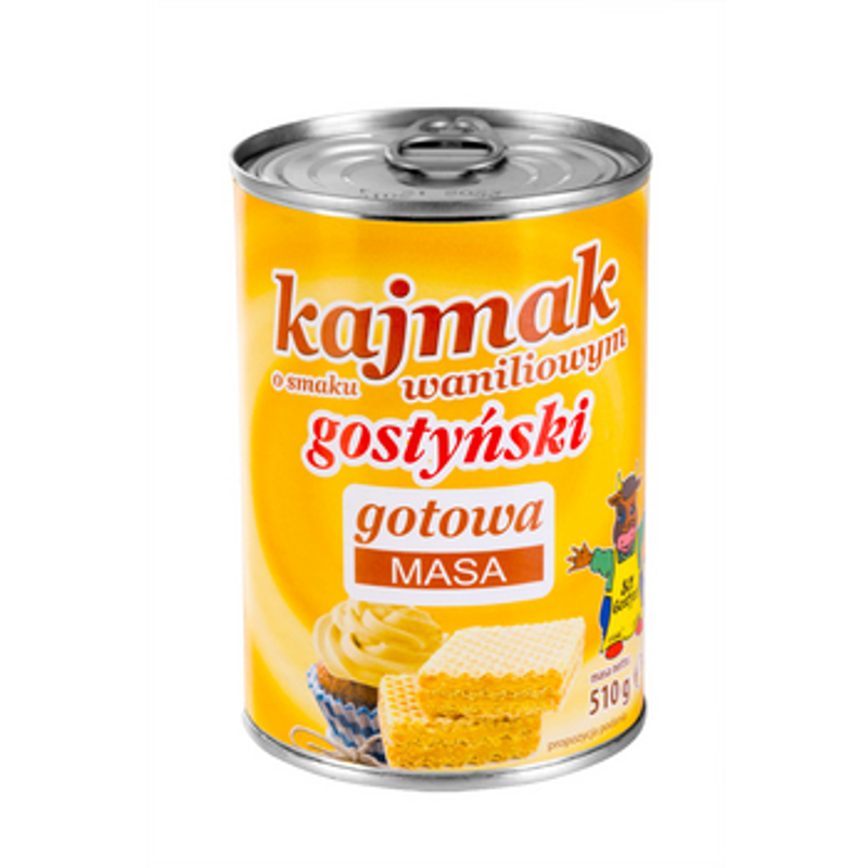Spółdzielnia Mleczarska w Gostyniu. Kajmak o smaku waniliowym gostyński masa gotowa 510g