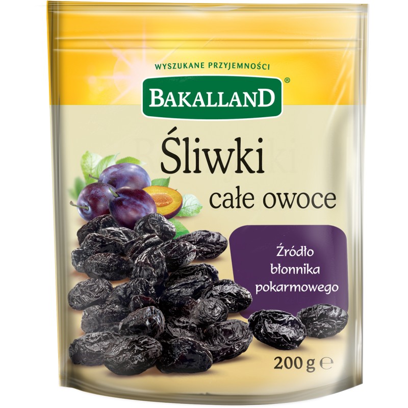 Śliwki całe owoce 200g Bakalland
